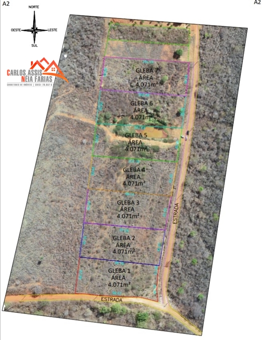 Lotes para sítios, a partir de 4.000 m², a venda em Brumado Bahia